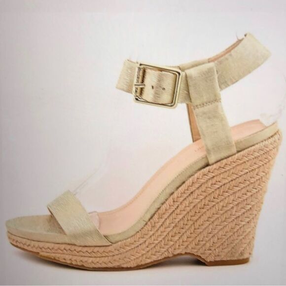 Calvin Klein Noella Gold Metallic Wedge Sandal - Picture 2 of 11